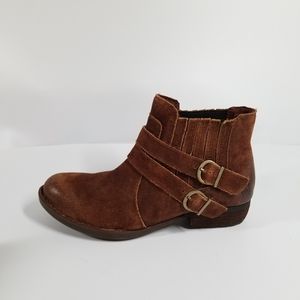Born Brown Leather Ankle Boot Booties